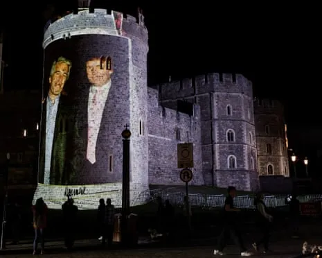 Four People Taken into Custody After Projections of Donald Trump and Epstein Projected on Royal Windsor Castle